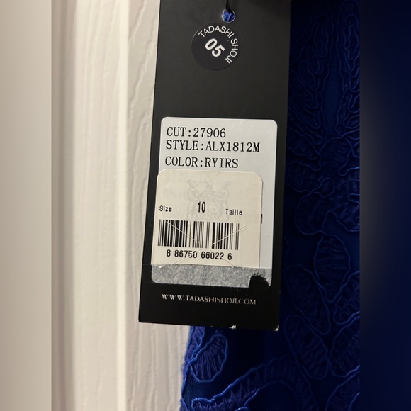 Blue Lace Formal Dress (Tadashi Shoji) - Picture 3 of 3